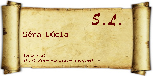 Séra Lúcia névjegykártya